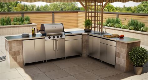 outdoor stainless steel bbq cabinets